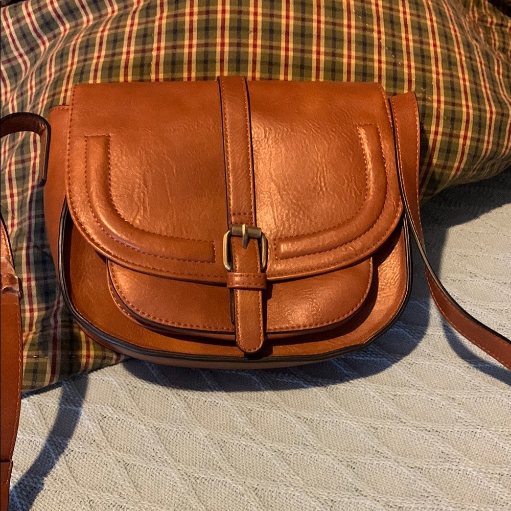 Elegant Brown Leather like Women's Bag